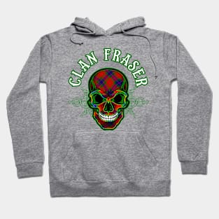 Scottish Clan Fraser Tartan Celtic Skull Hoodie